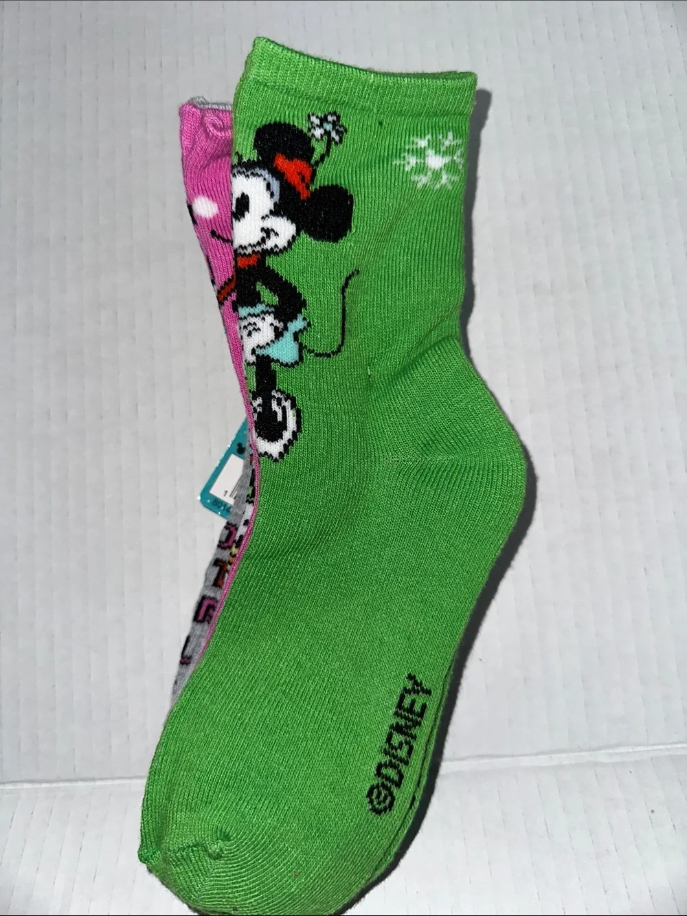 Disney Minnie Mouse Mickey Daisy Holiday Crew Socks 5pk 10-4shoe size